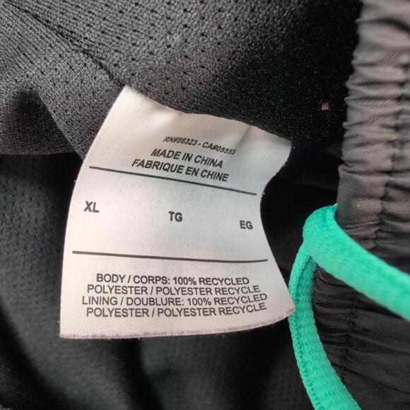 Nike x Atmos Men's XL NRG Windbreaker Track Pants 'Black Hyper Jade' CD6133-011 - Picture 6 of 9